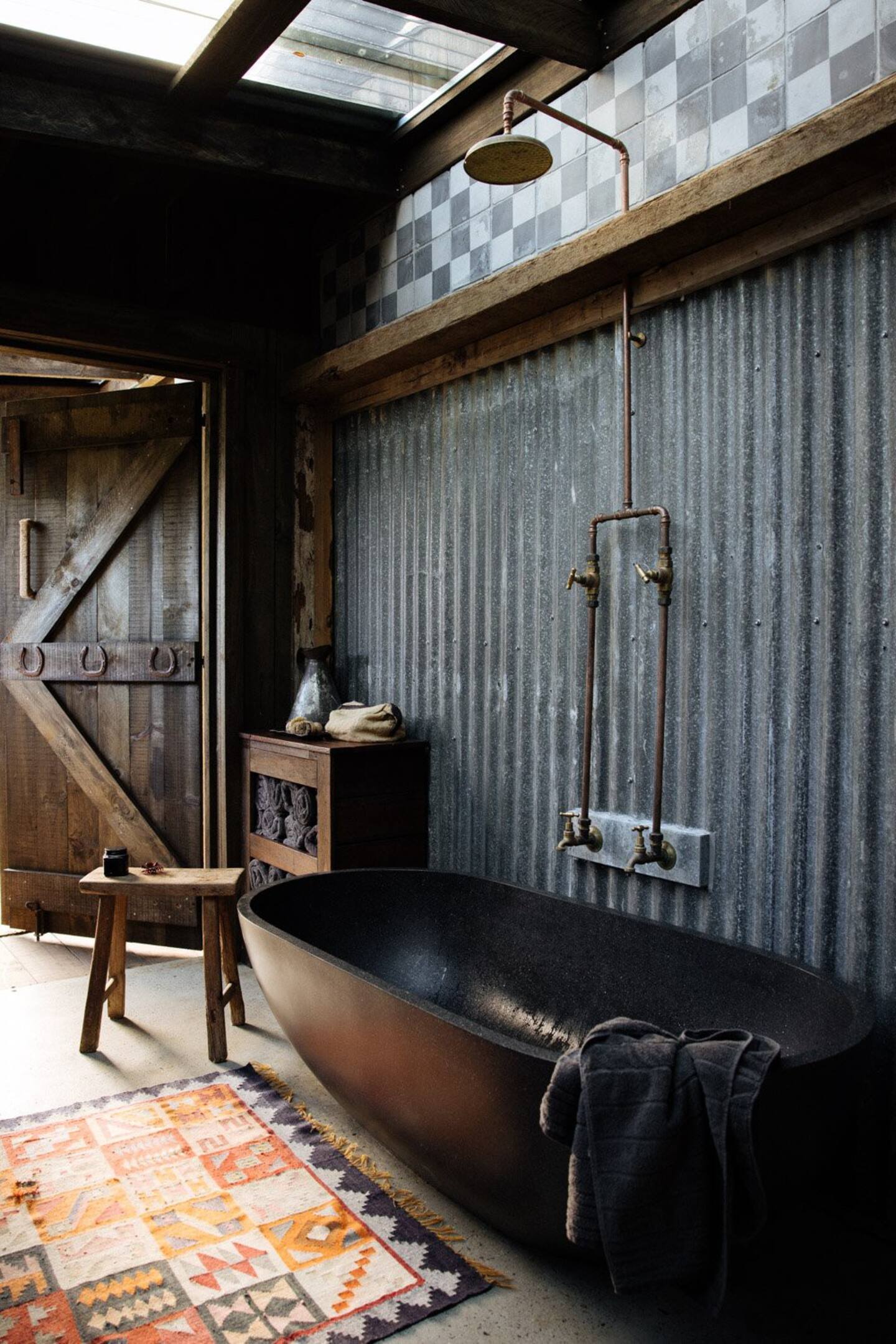 salle de bain rustique Hillview Stables Australie salle de bain rustique Hillview Stables Australie