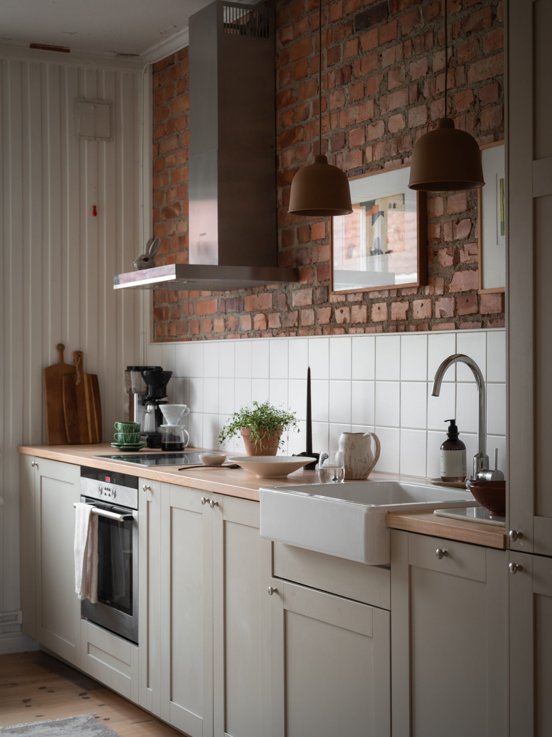cuisine mur briques appartement 72m2 en duplex décoration scandinave cuisine mur briques appartement 72m2 en duplex décoration scandinave