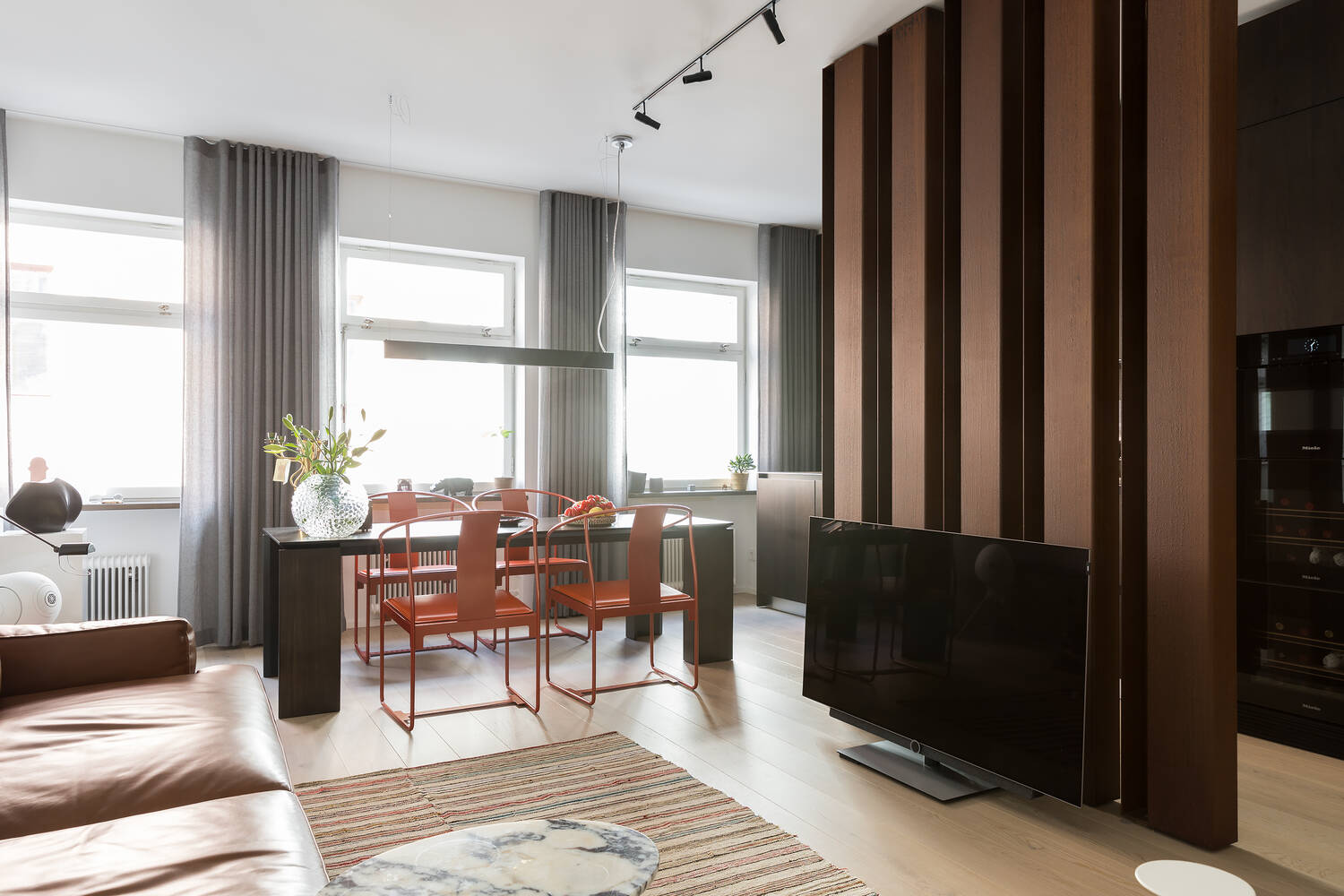 cuisine semi ouverte et salon décoration design appartement 63m2 cuisine semi ouverte et salon décoration design appartement 63m2