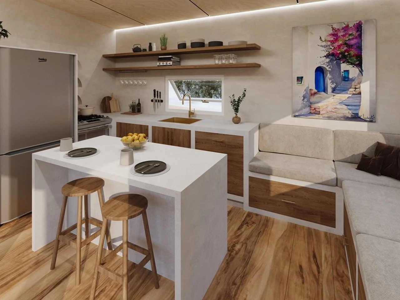 cuisine petite maison 29m2 Torakina Über Tiny Homes