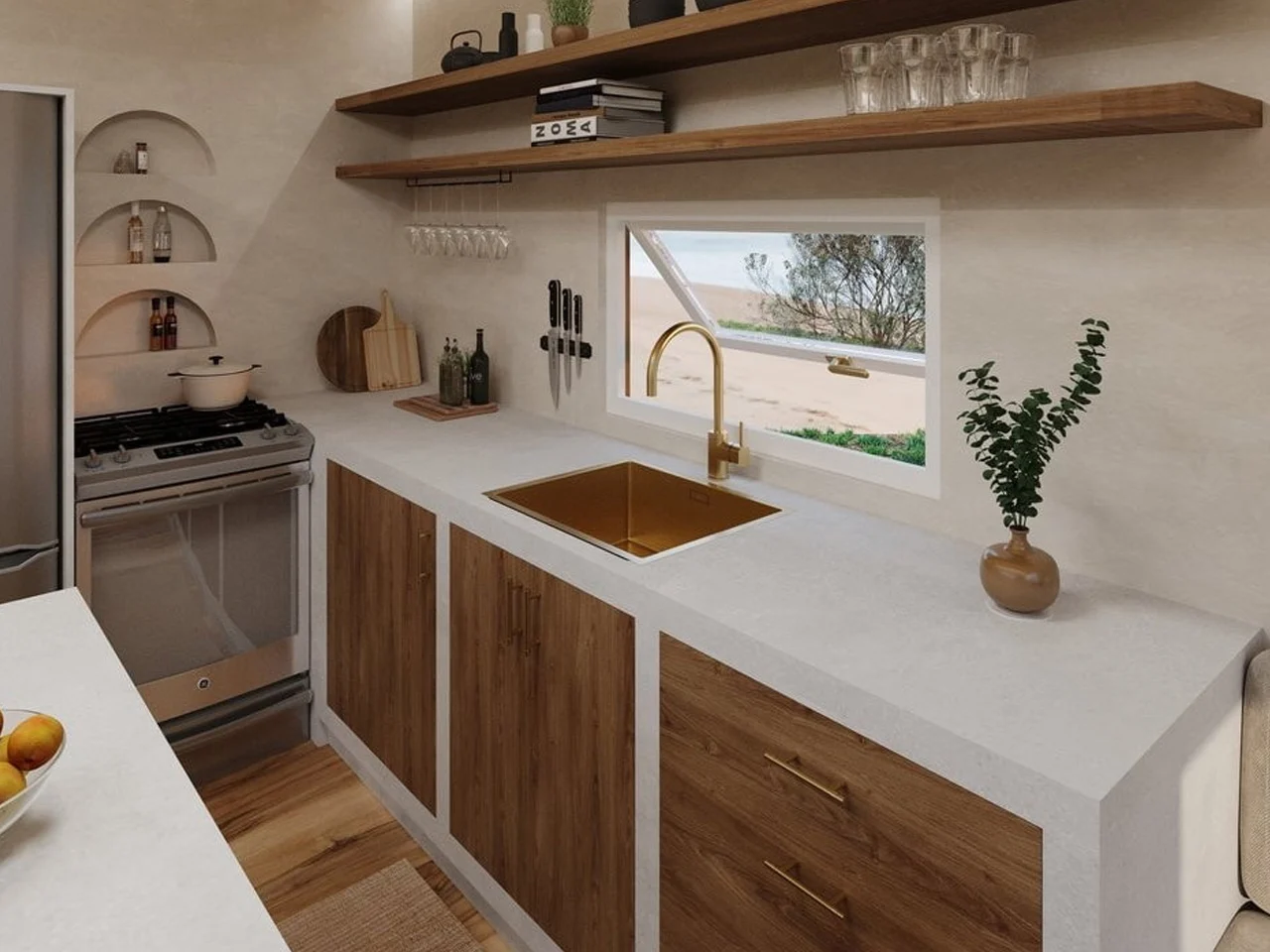 cuisine petite maison 29m2 Torakina Über Tiny Homes