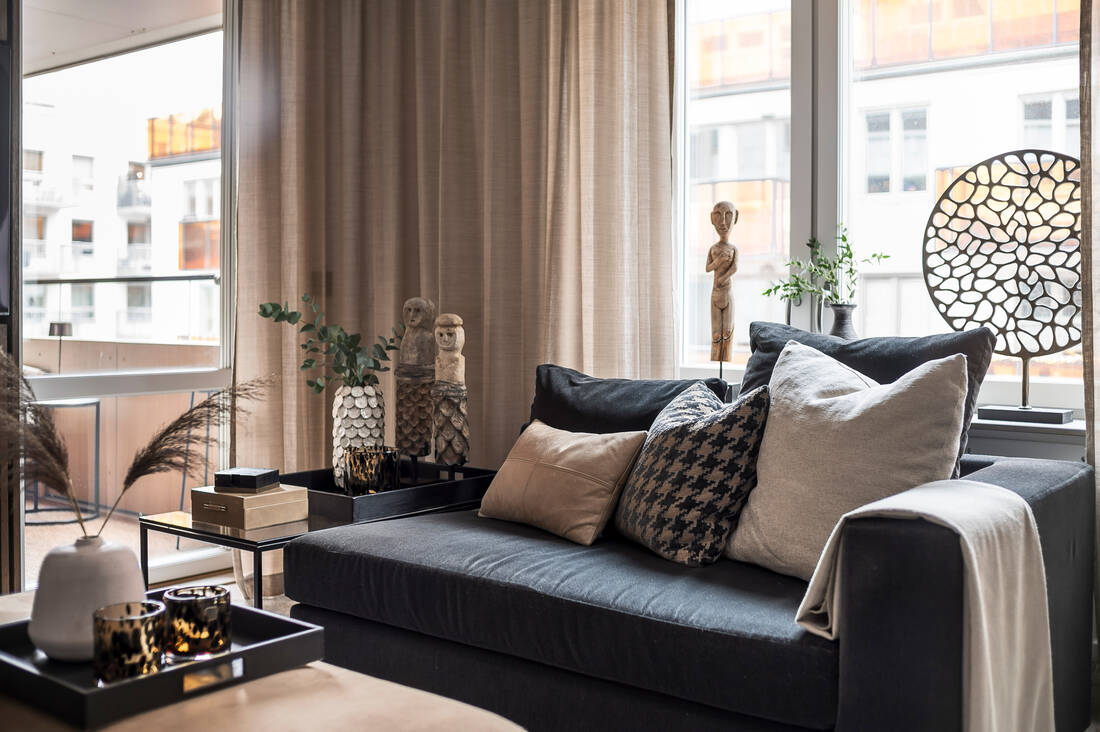 salon décoration contemporaine deux-pièces de 46m2