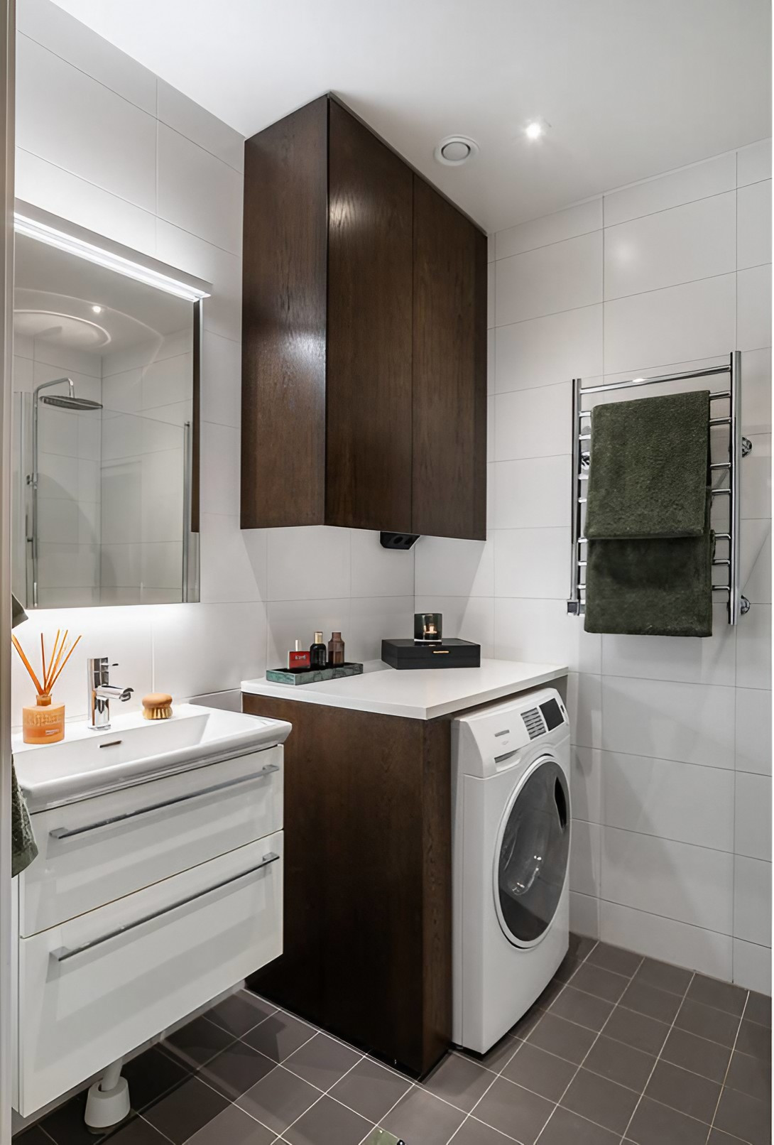 salle de bain décoration contemporaine deux-pièces de 46m2