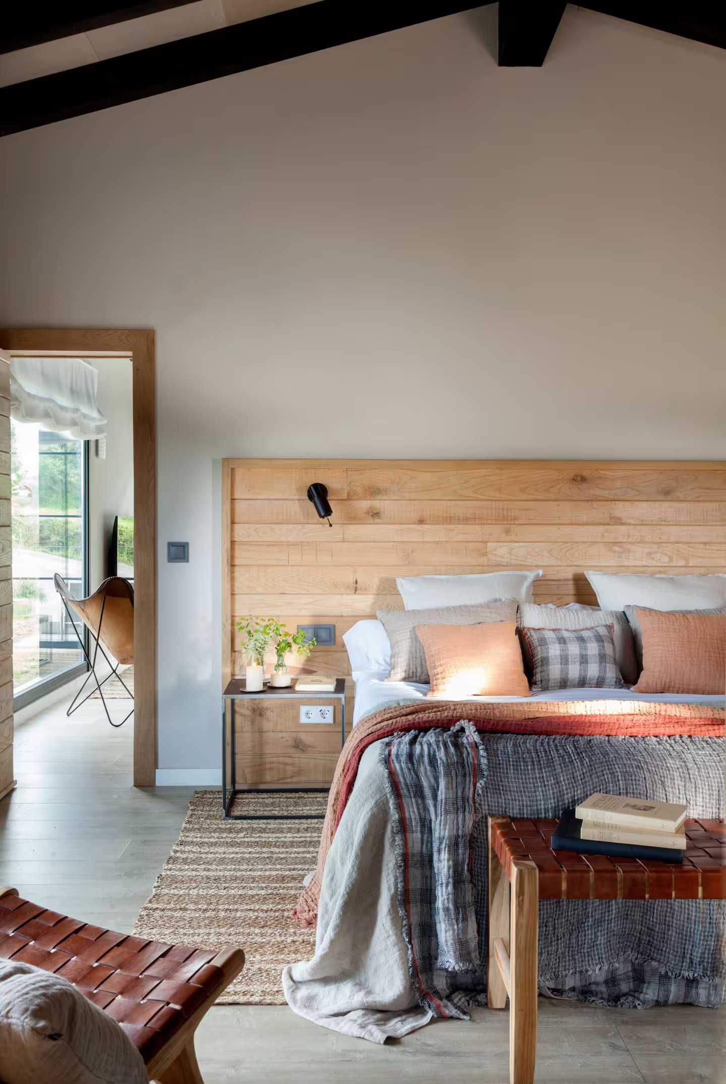 chambre décoration contemporaine maison en bois de 80m2 dans les Asturies chambre décoration contemporaine maison en bois de 80m2 dans les Asturies