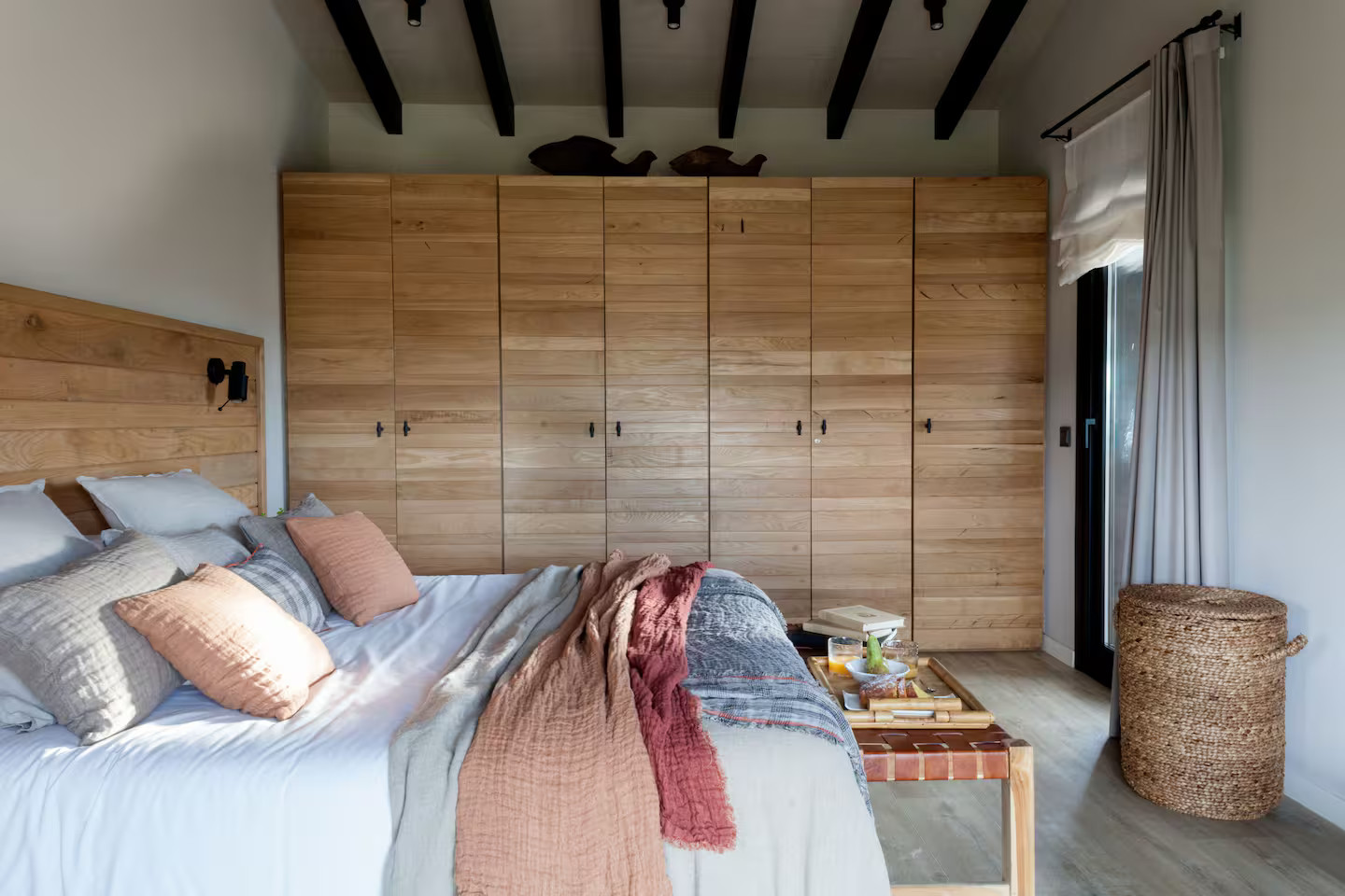 chambre décoration contemporaine maison en bois de 80m2 dans les Asturies chambre décoration contemporaine maison en bois de 80m2 dans les Asturies