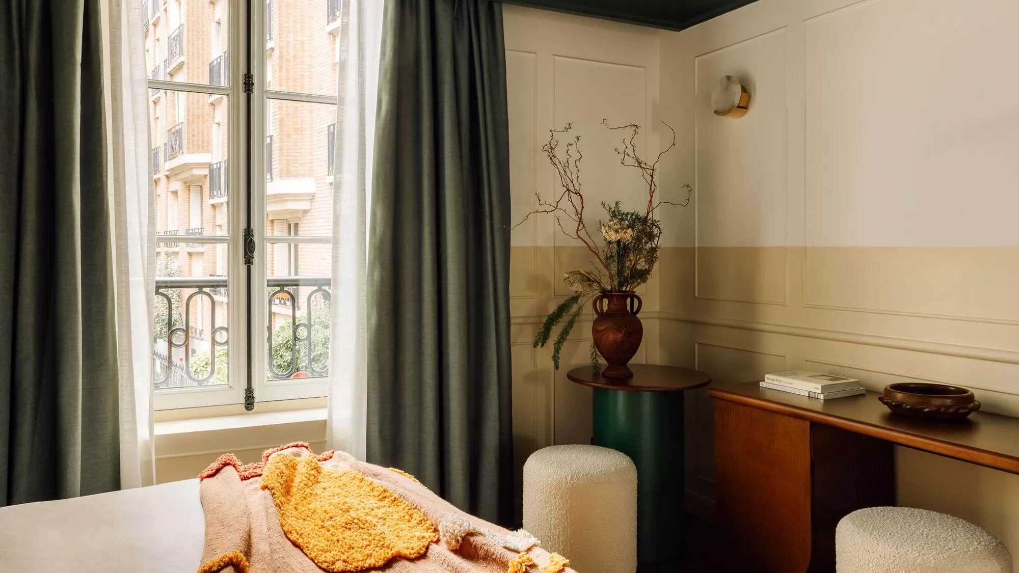 chambre appartement Paris 41m2 le Jardin de Verre Photo : © Francisco Nogueira