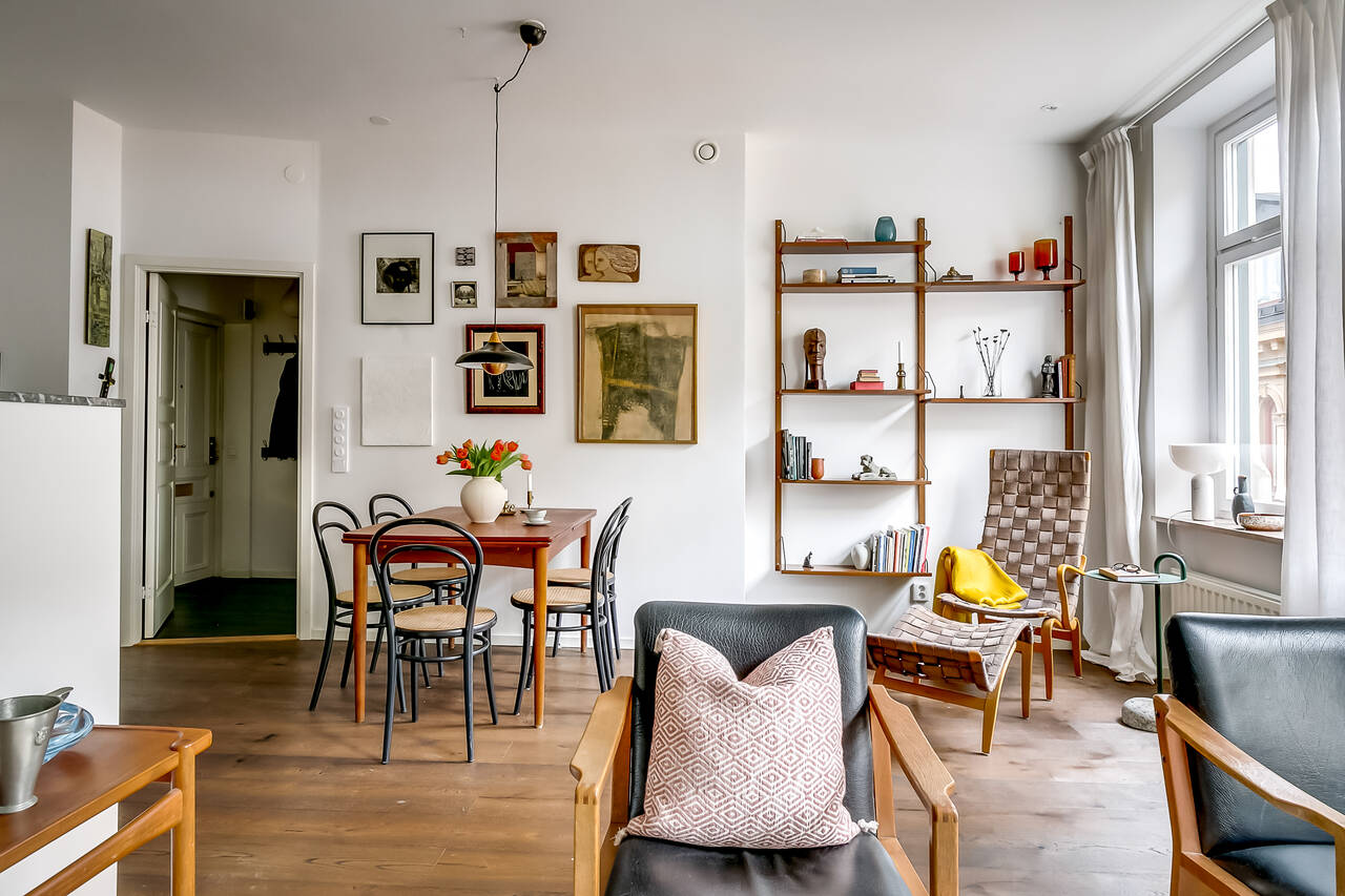 salon décoration scandinave appartement 100m2 en duplex