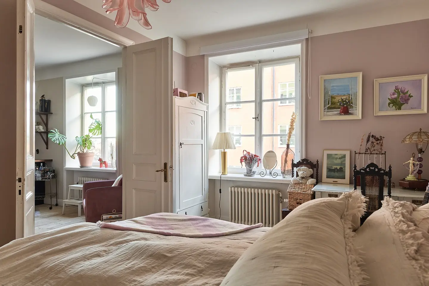 chambre décoration scandinave et vintage