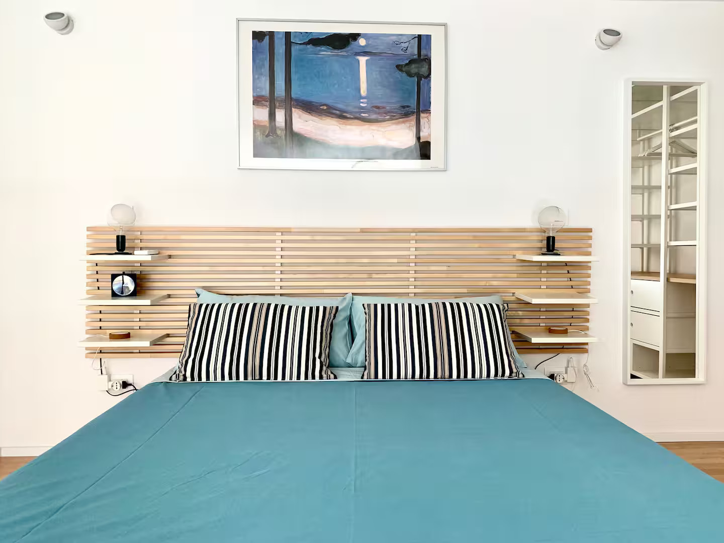 chambre appartement décoration design Blue Loft Bologne Italie