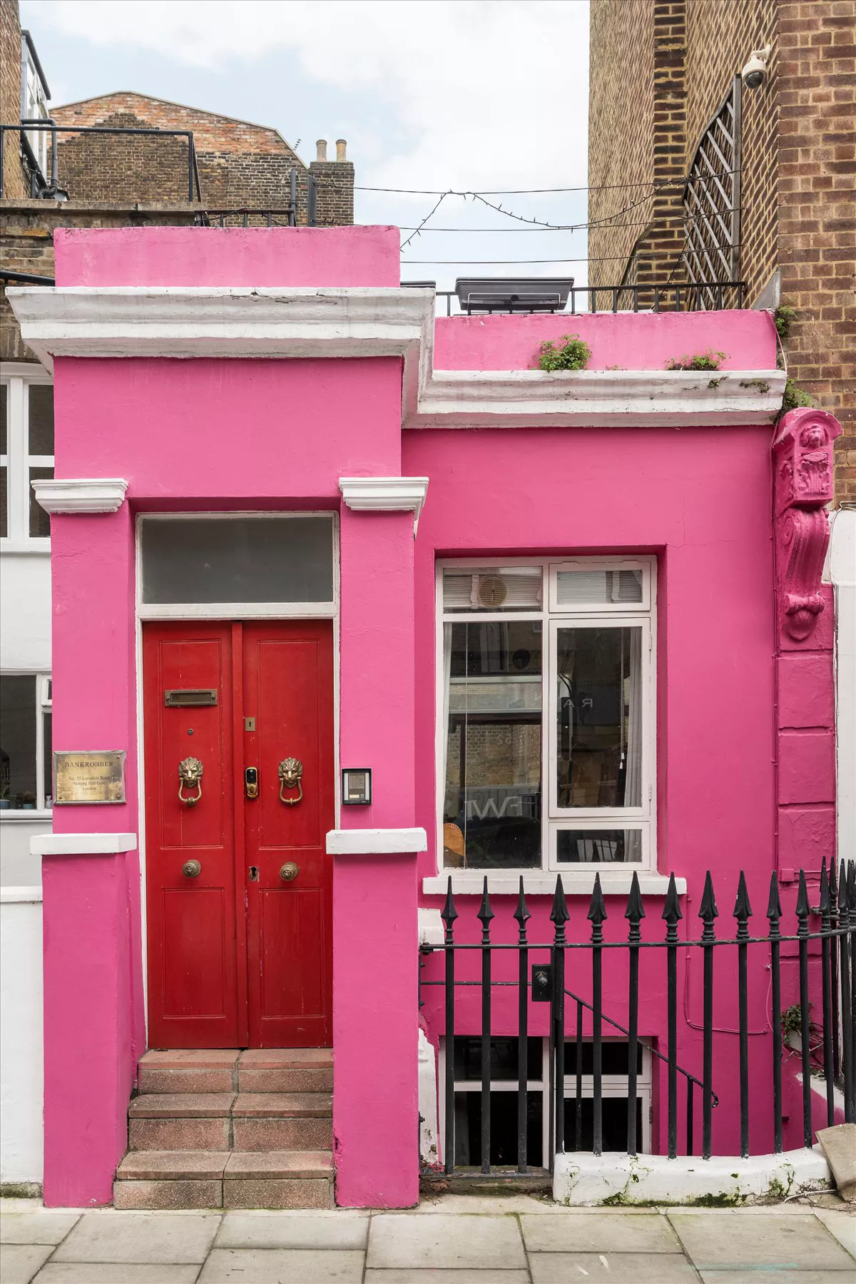 maison de ville façade rose Notting Hill maison de ville façade rose Notting Hill