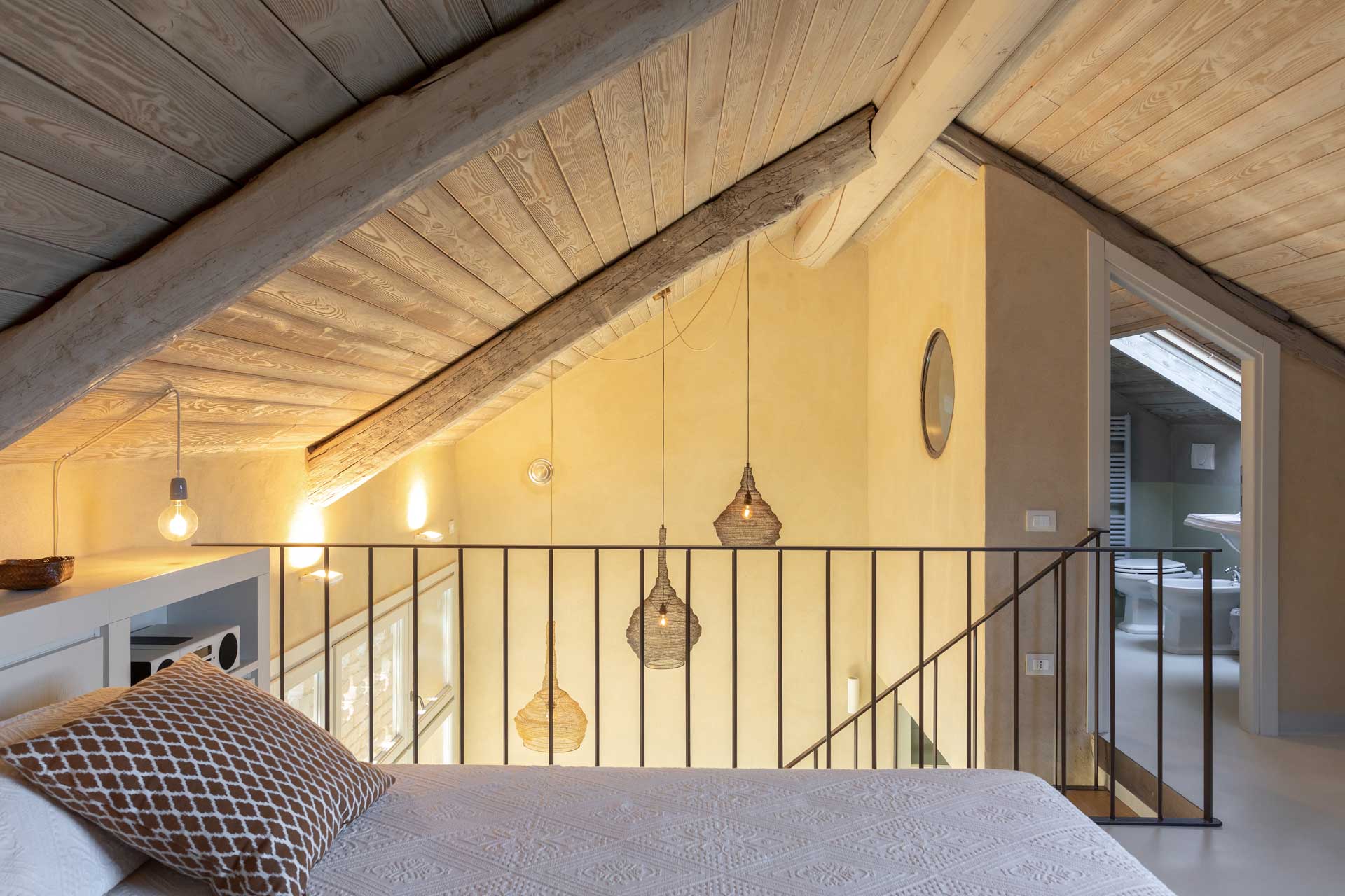 chambre sur mezzanine maison de campagne Italie, Casa Moscata chambre sur mezzanine maison de campagne Italie, Casa Moscata