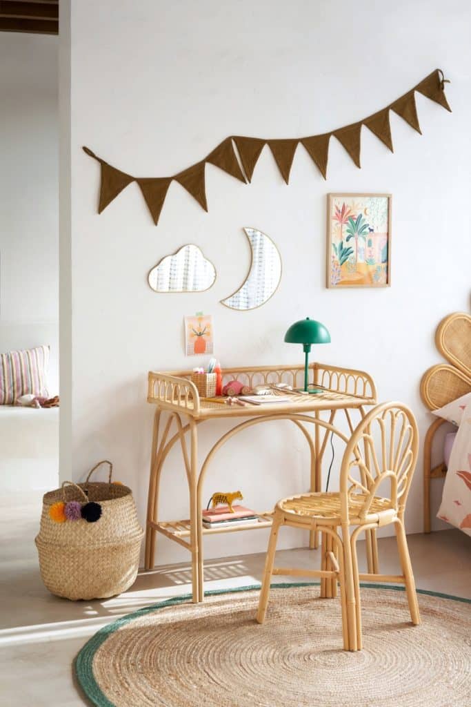 bureau rotin enfant collection Arty Kasbah catalogue La Redoute Intérieurs 2025 printemps/été bureau rotin enfant collection Arty Kasbah catalogue La Redoute Intérieurs 2025 printemps/été