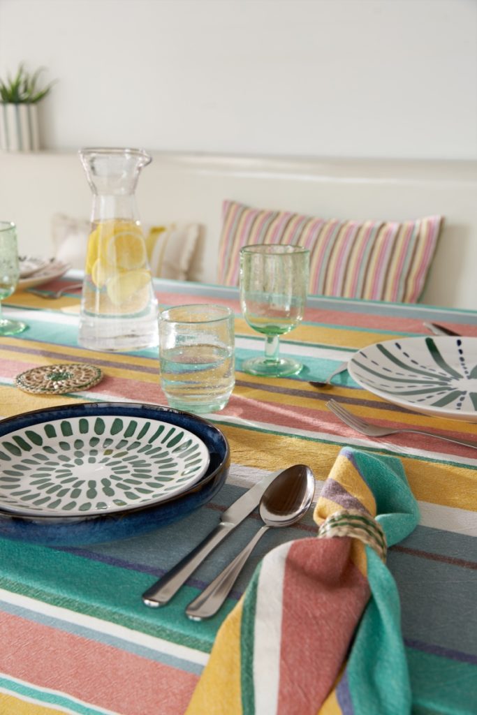 nappe rayée pastel style basque nappe rayée pastel style basque