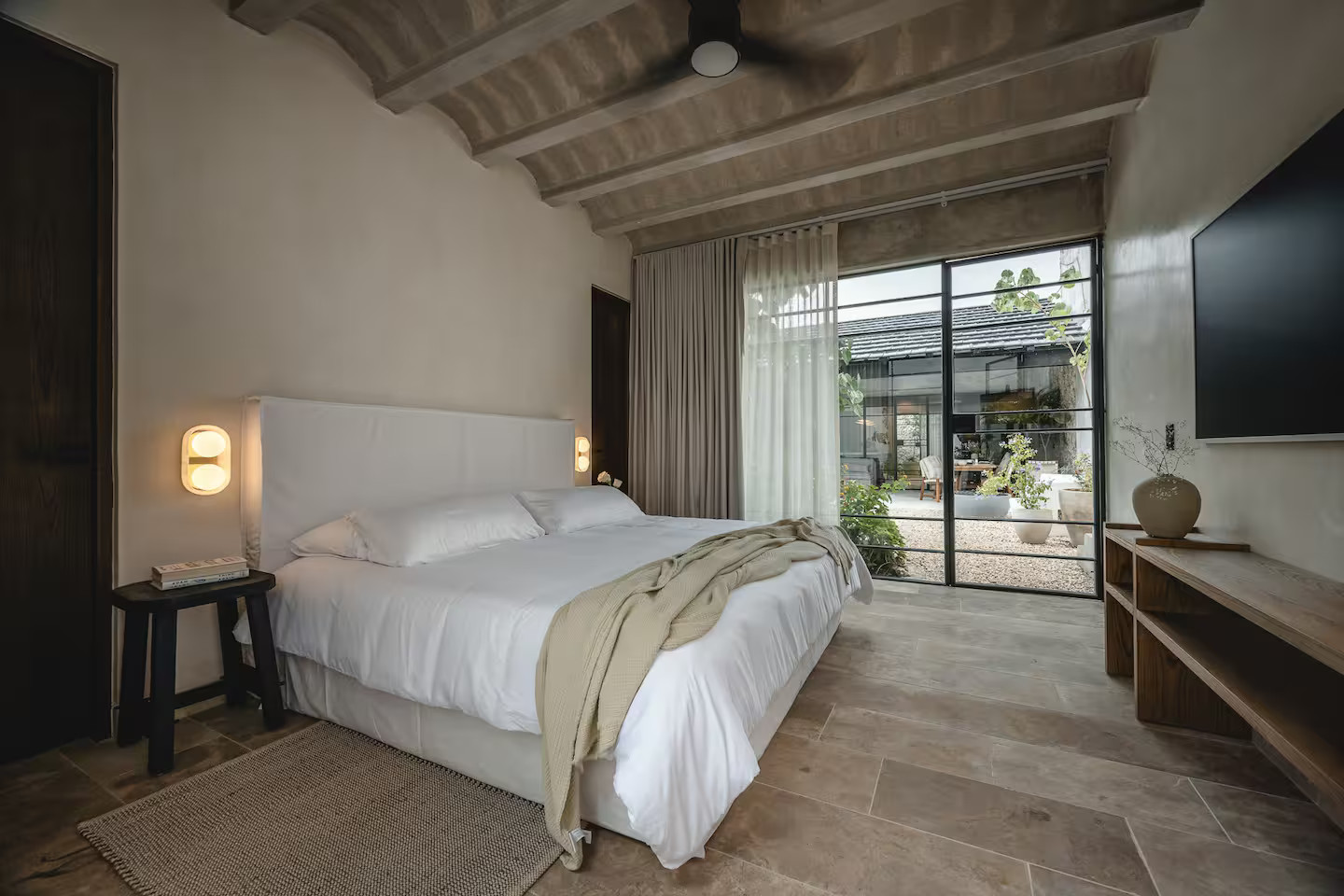 chambre décoration naturelle et contemporaine la Pausa Mexique chambre décoration naturelle et contemporaine la Pausa Mexique