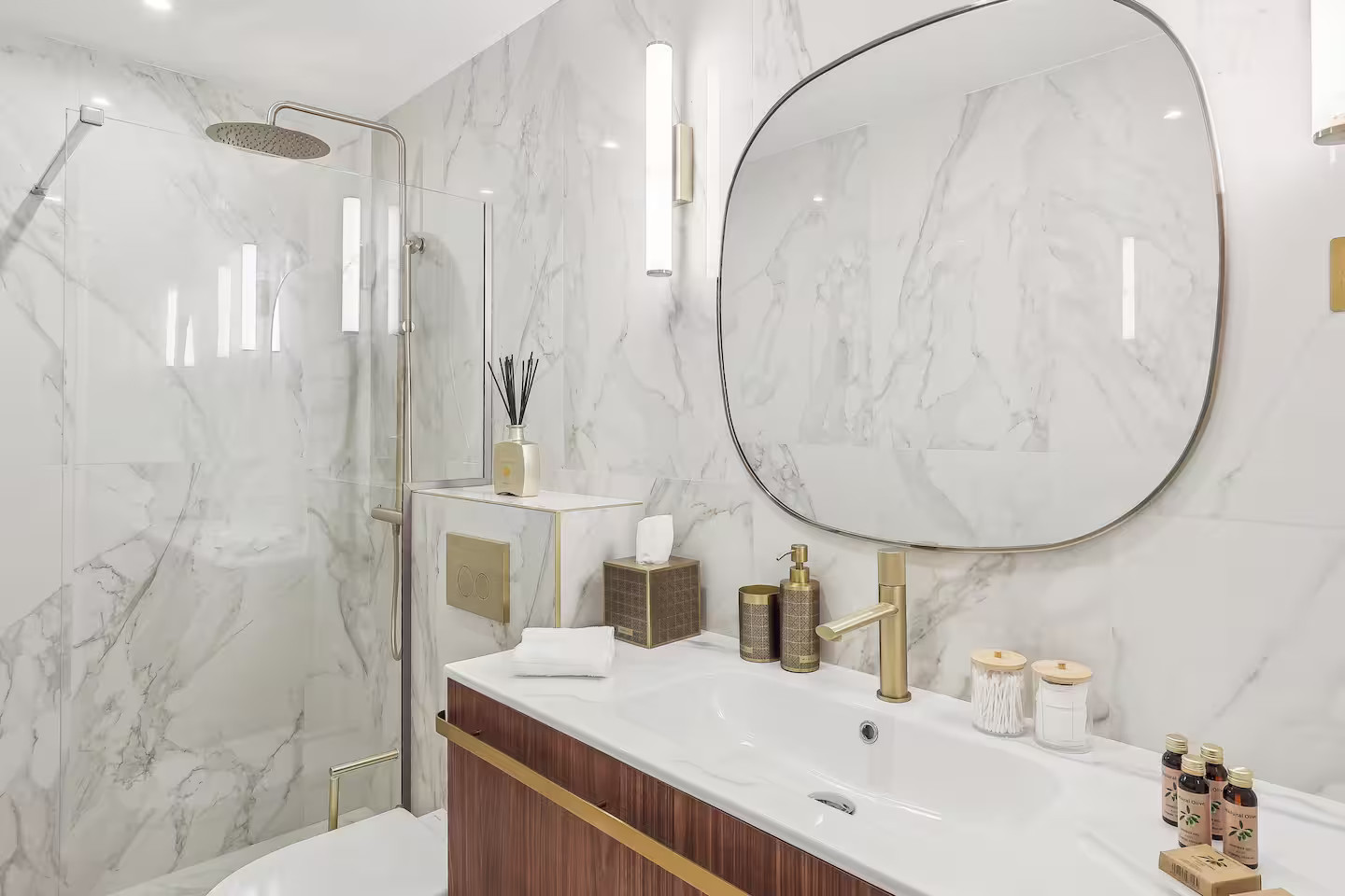 salle de bain marbre