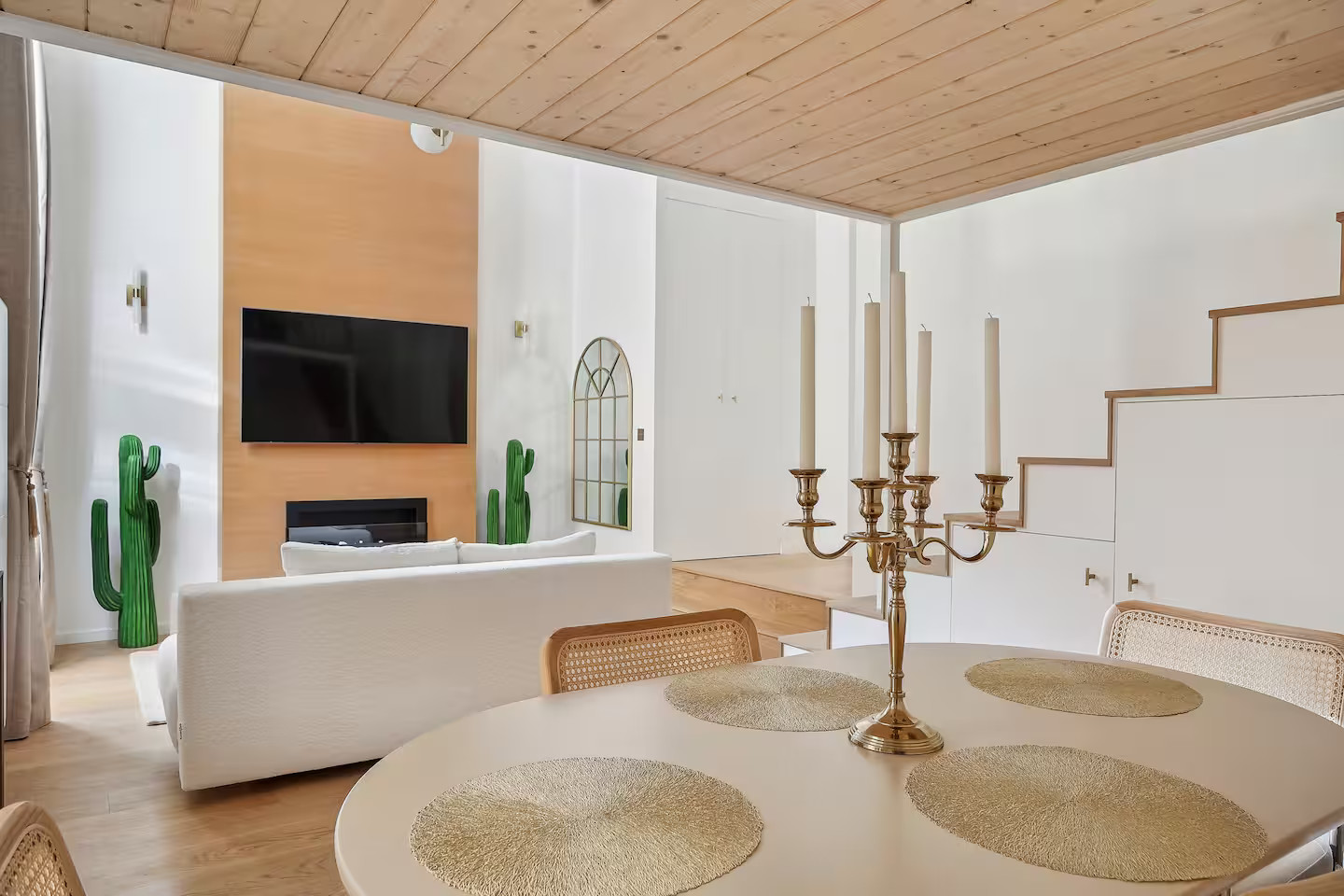 salon et salle à manger décoration naturelle