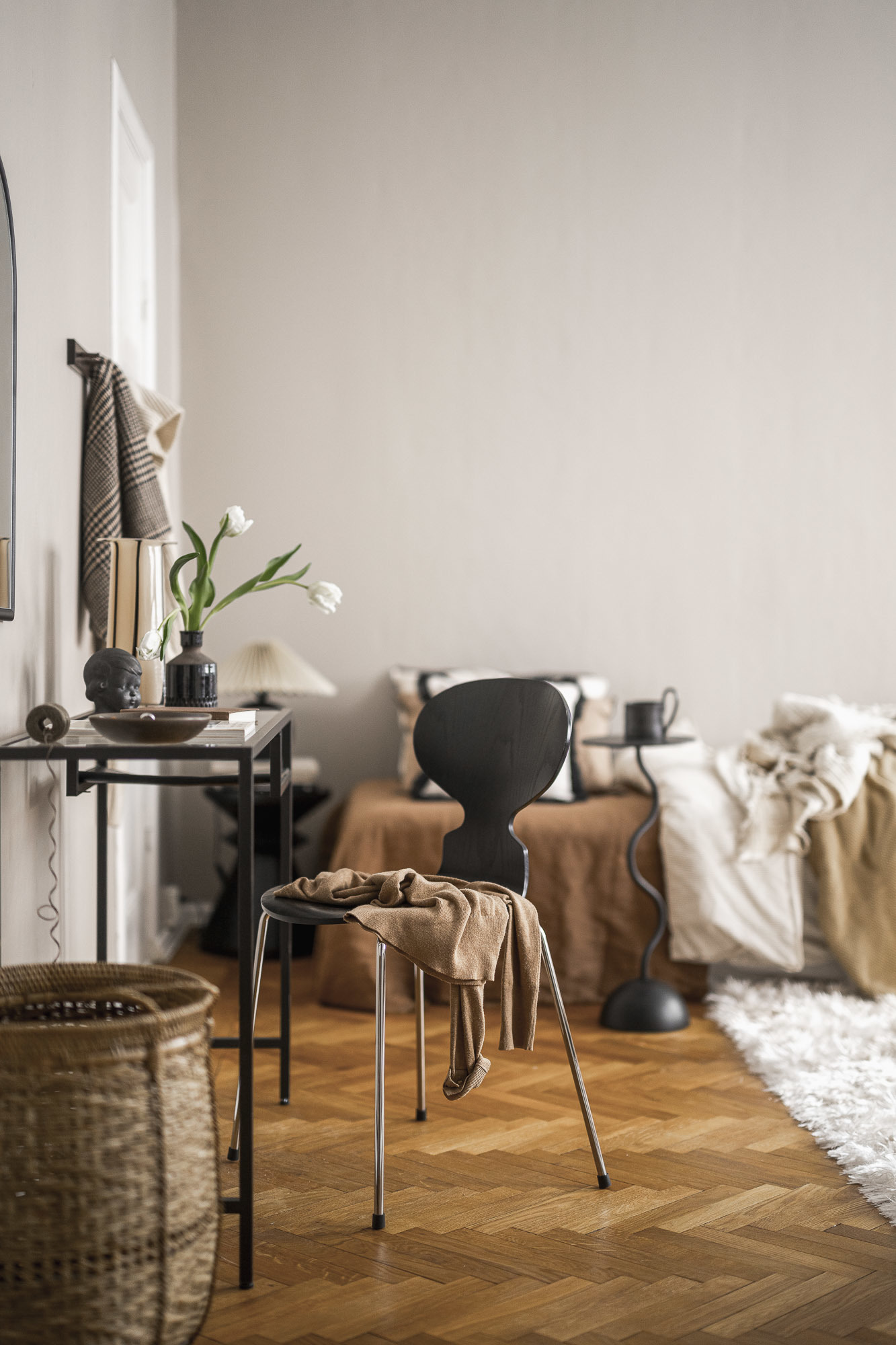 espace chambre studio 42m2 décoration scandinave
