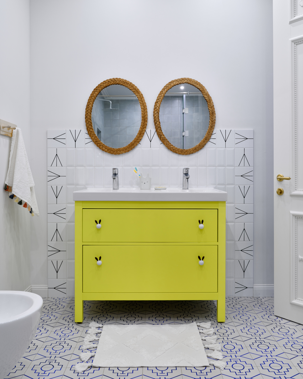 salle de bain meuble vasque jaune salle de bain meuble vasque jaune