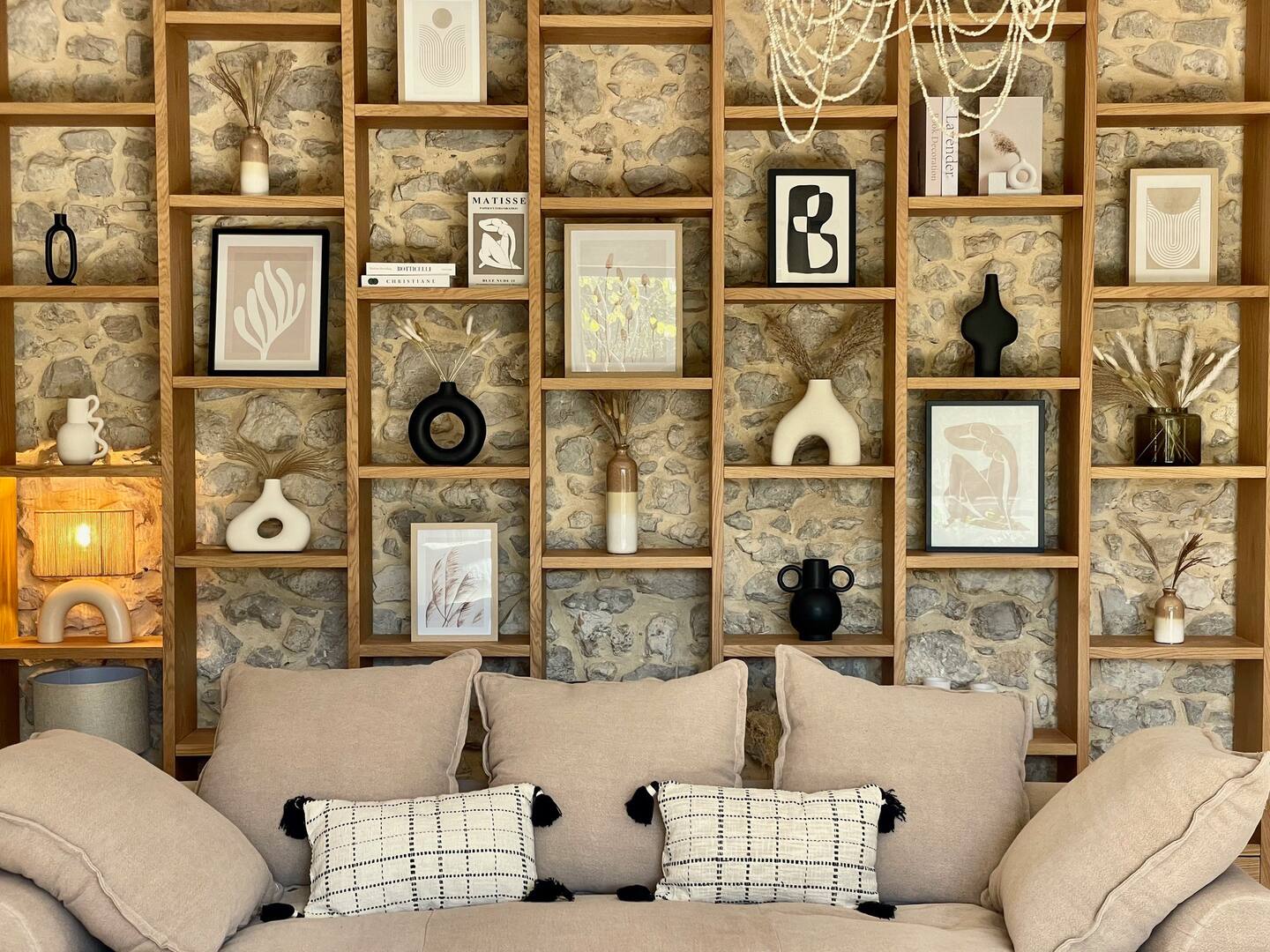 salon maison en pierres Mas Revive Grabels