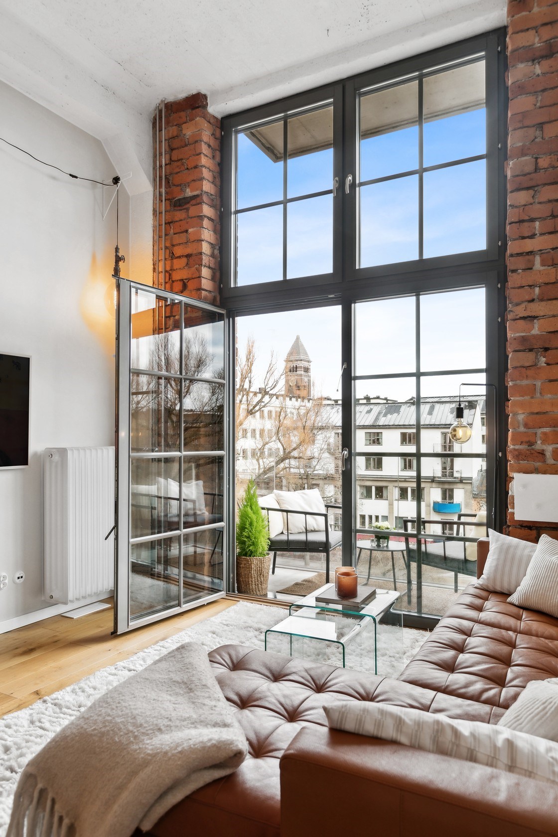 salon deux-pièces 54m2 mini loft