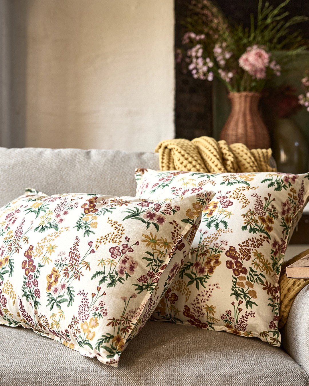 coussins salon nouvelle collection Alinea Côte Fleurie
