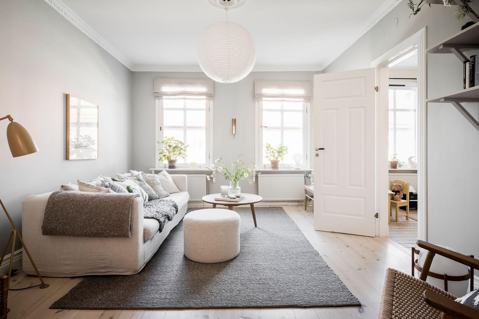 salon blanc décoration scandinave