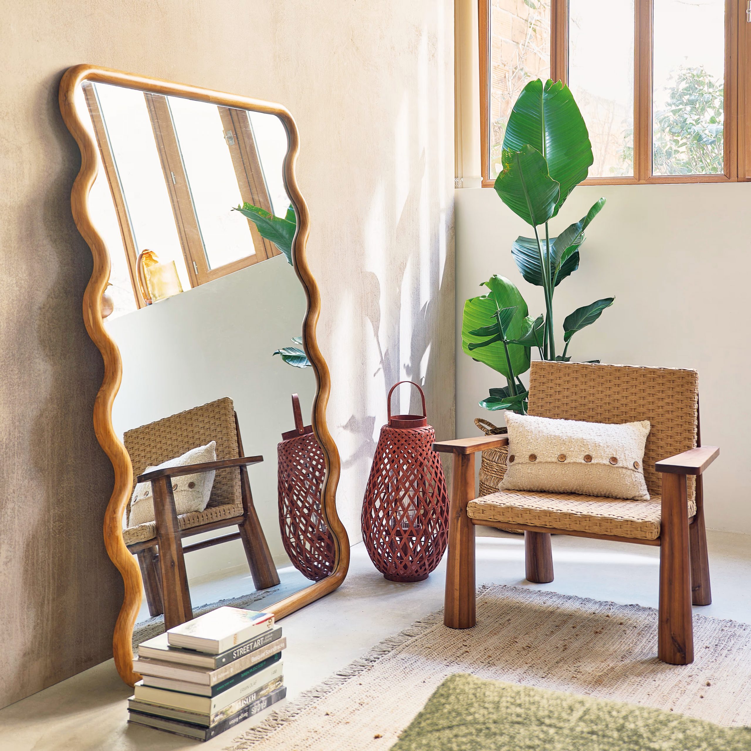 miroir bois ondulé Maisons du Monde miroir bois ondulé Maisons du Monde