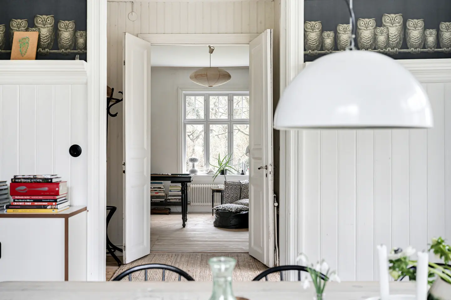 cuisine papier-peint hiboux décoration scandinave cuisine papier-peint hiboux décoration scandinave