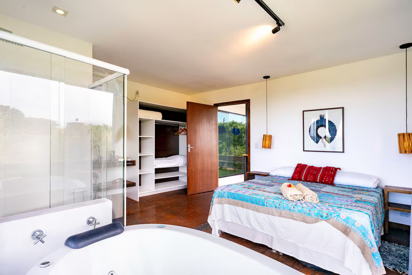 chambre avec salle de bain décoration contemporaine Villa Nyima Brésil chambre avec salle de bain décoration contemporaine Villa Nyima Brésil