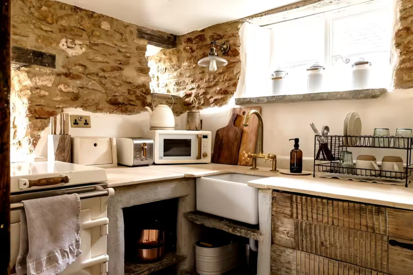 cuisine maison en pierres cottage Cotswolds Angleterre Hoo Cottage