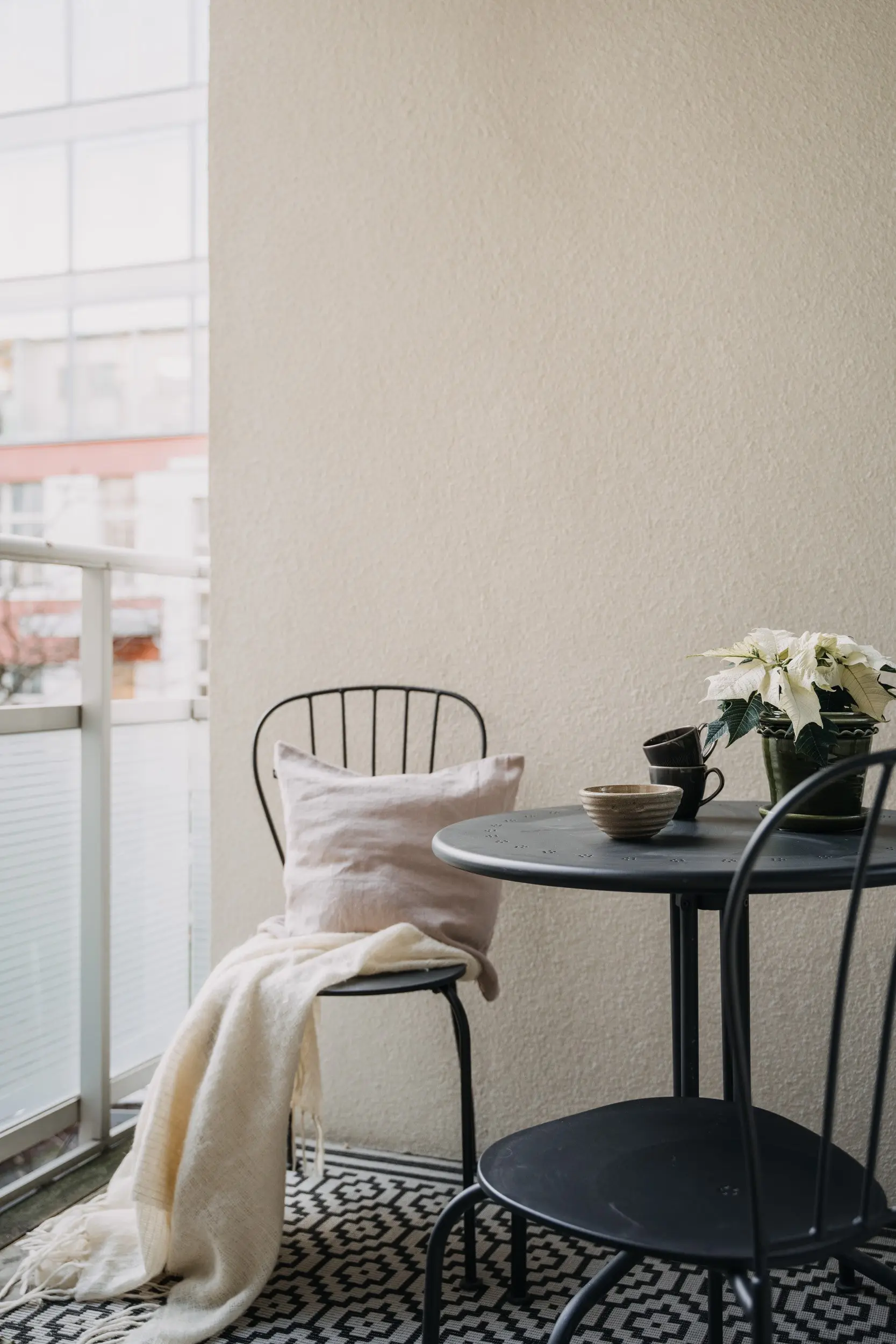 balcon avec tapis