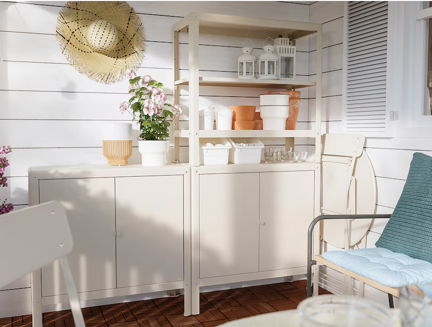 balcon aménagé par IKEA