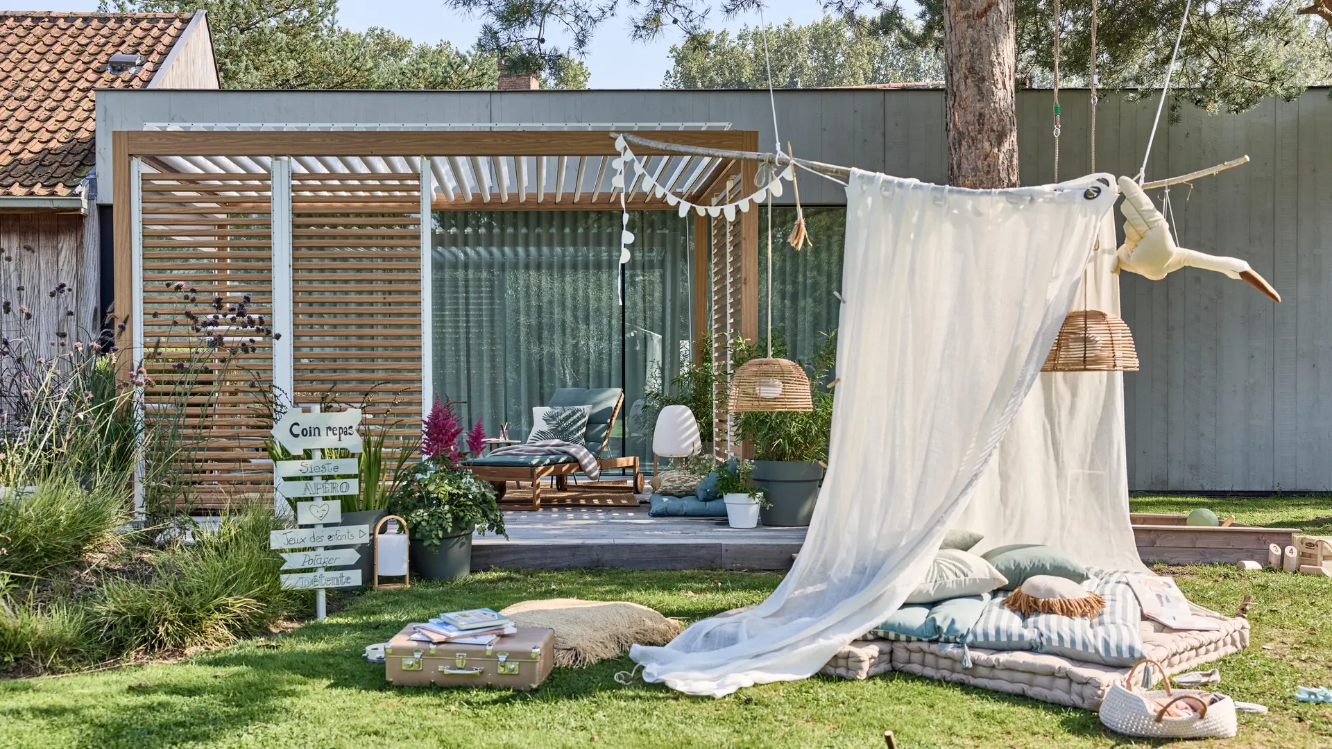 pergola autoportante mobilier terrasse et jardin Leroy Merlin