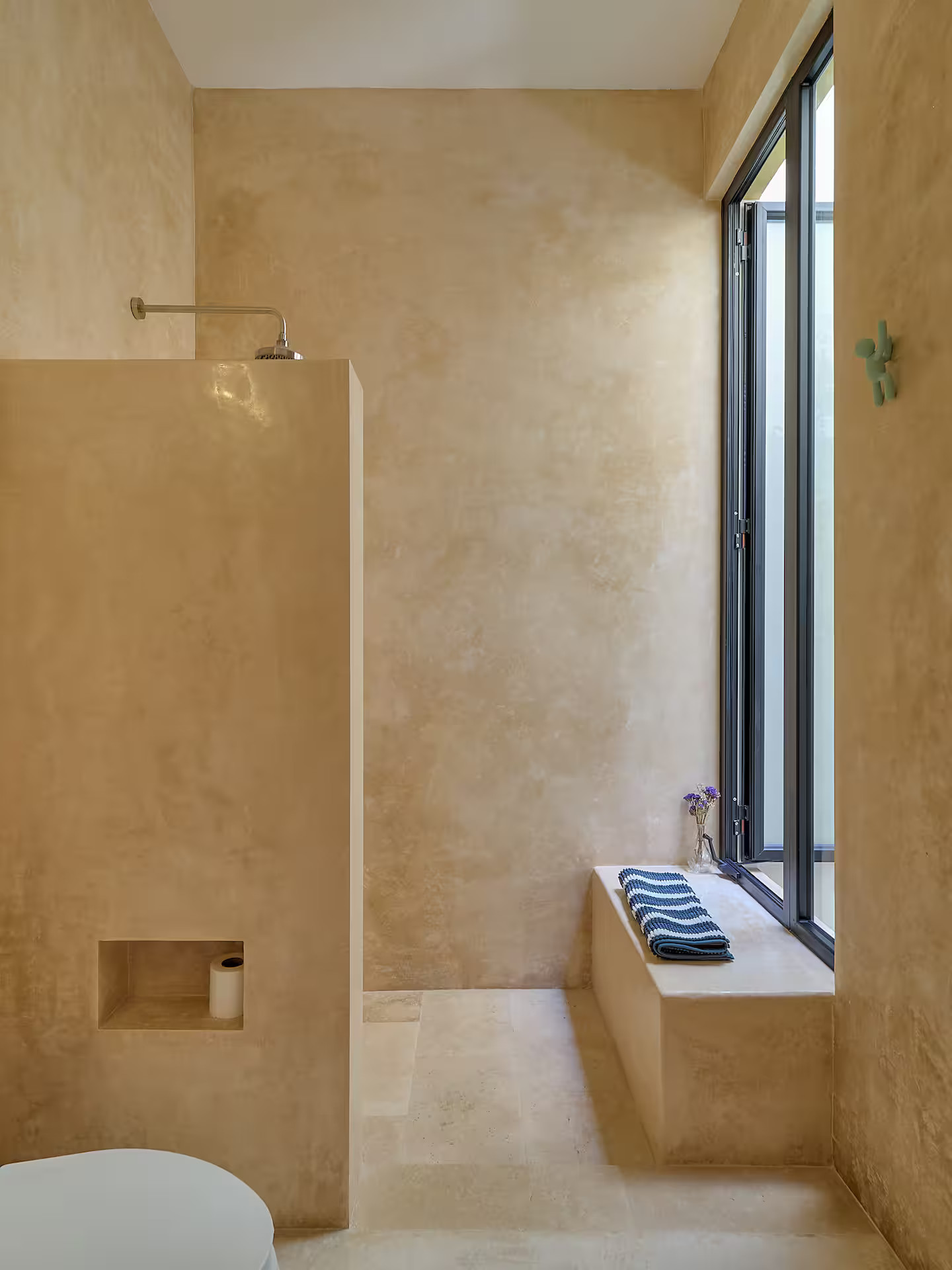 douche italienne murs enduit