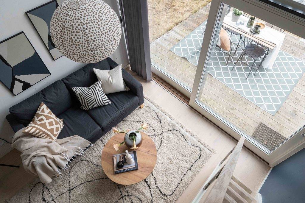 salon décoration scandinave petite maison 33m2