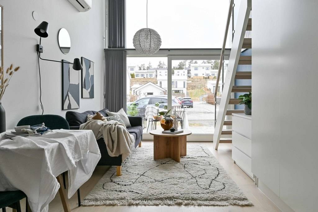 salon décoration scandinave petite maison 33m2