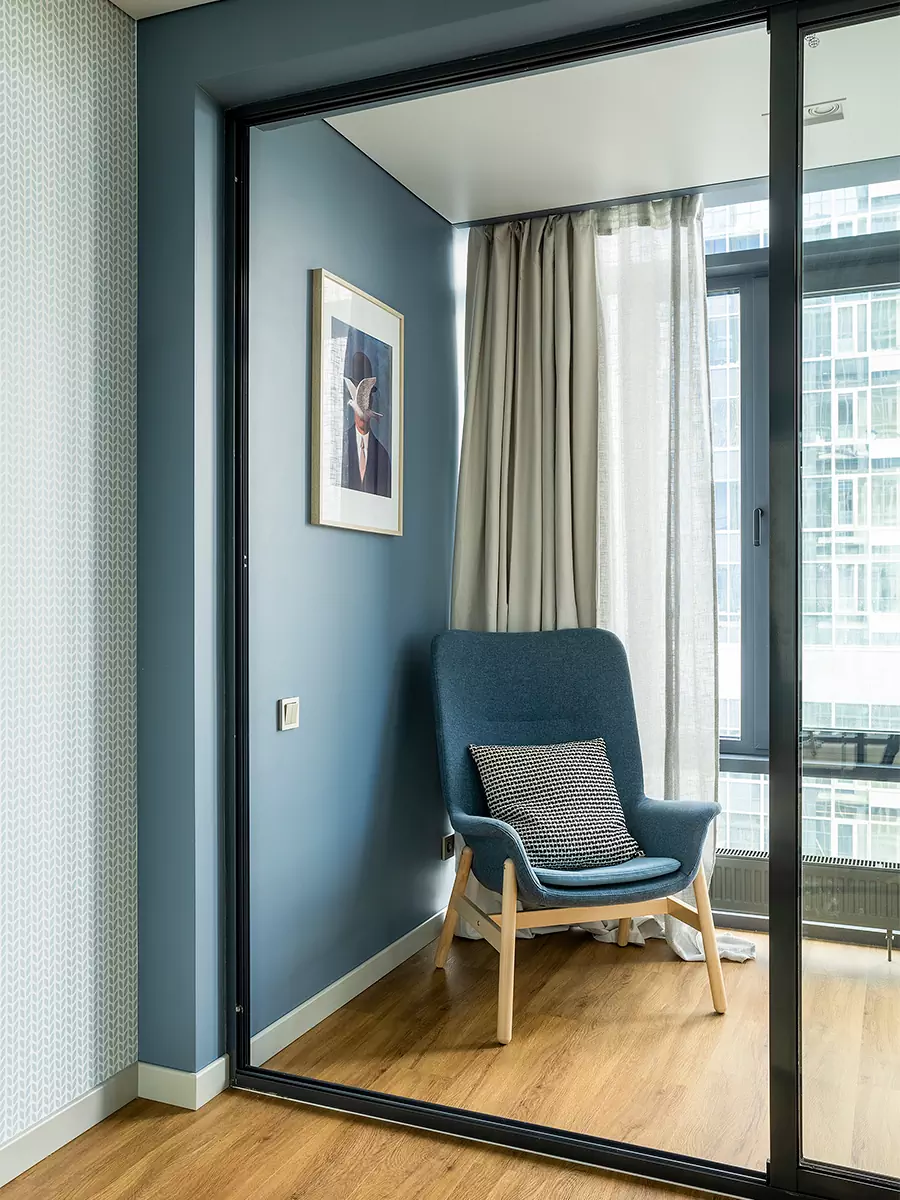 chambre avec loggia fermée