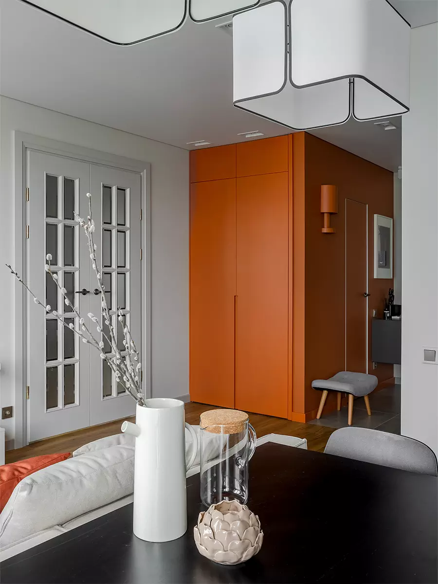 salon appartement 52m2 décoration contemporaine