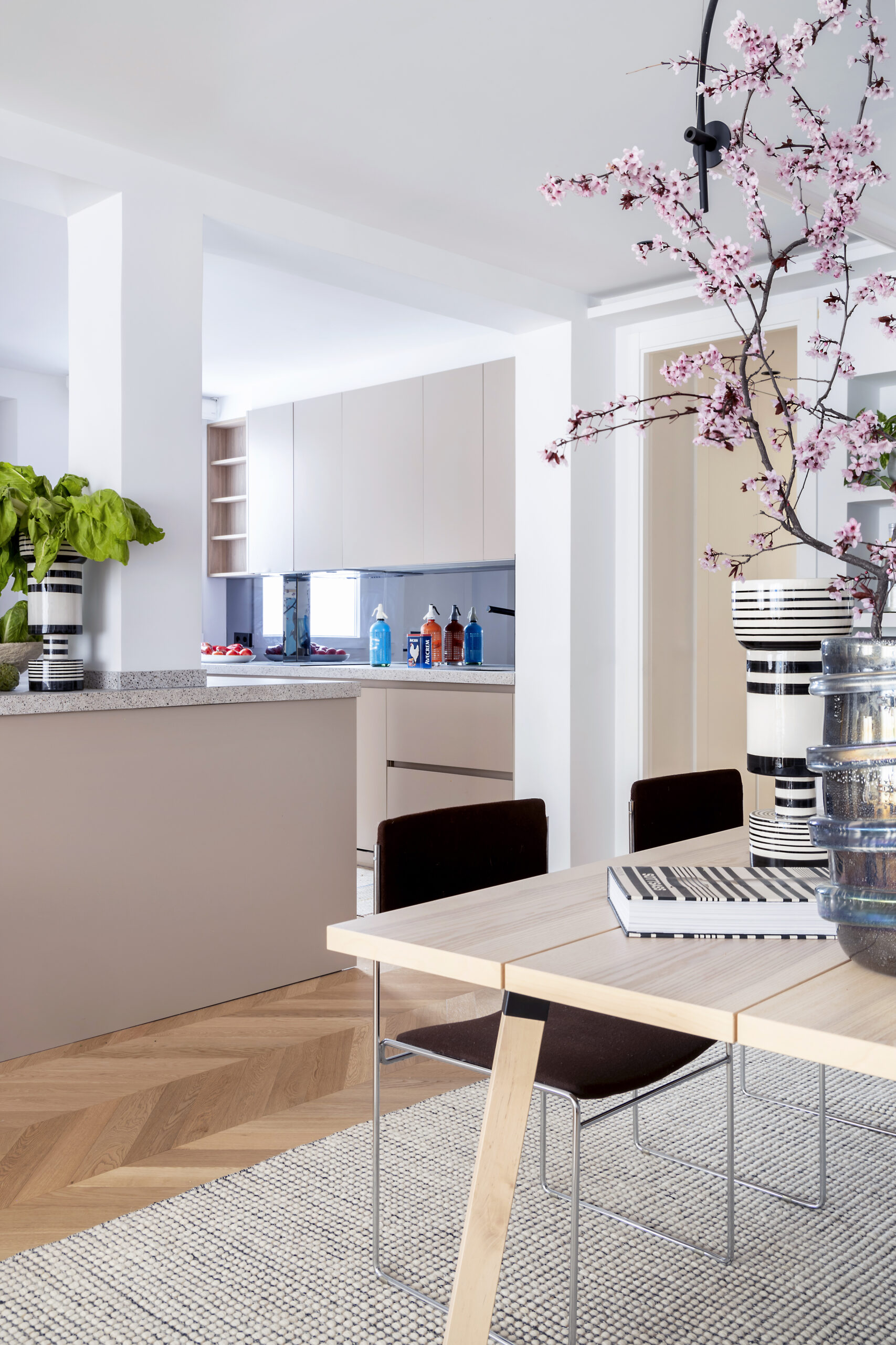cuisine et salle à manger appartement décoration contemporaine