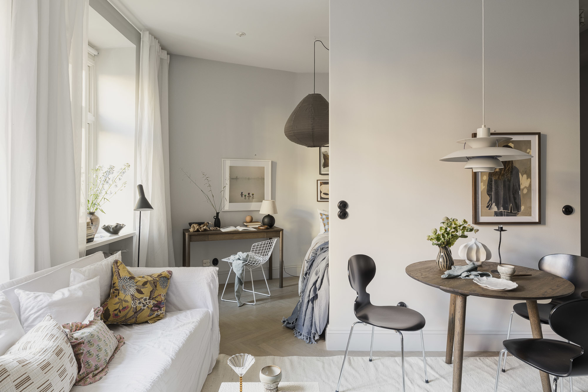 salon et espace chambre studio 33m2 décoration scandinave salon et espace chambre studio 33m2 décoration scandinave