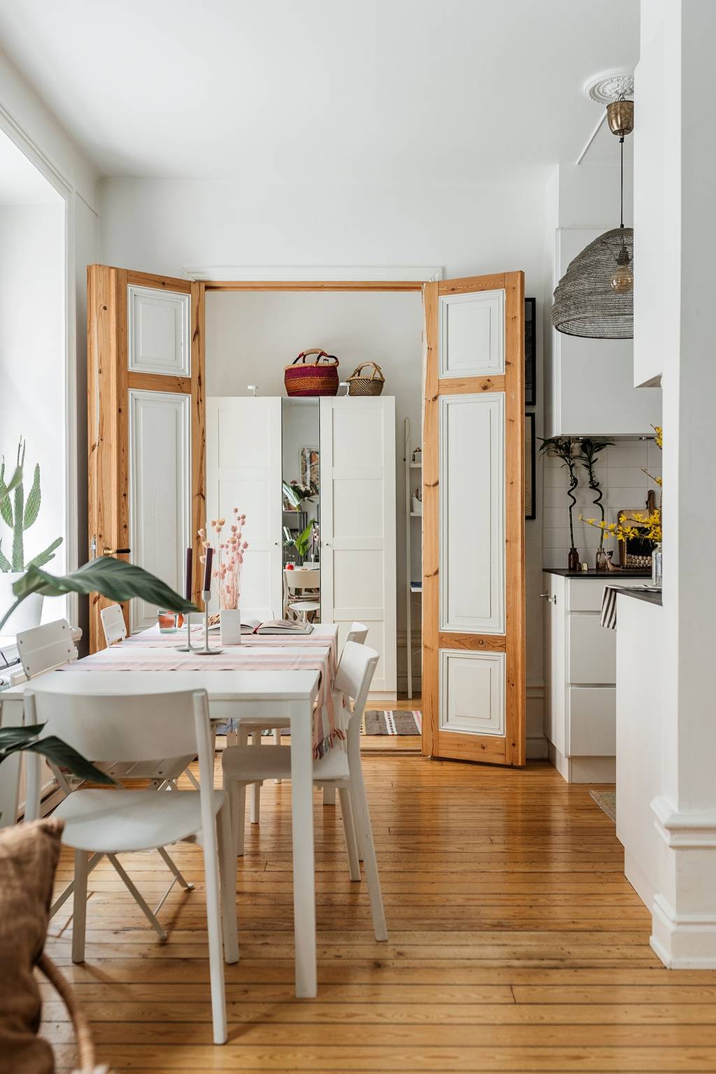 cuisine semi ouverte avec salle à manger appartement 75m2 décoration scandinave cuisine semi ouverte avec salle à manger appartement 75m2 décoration scandinave