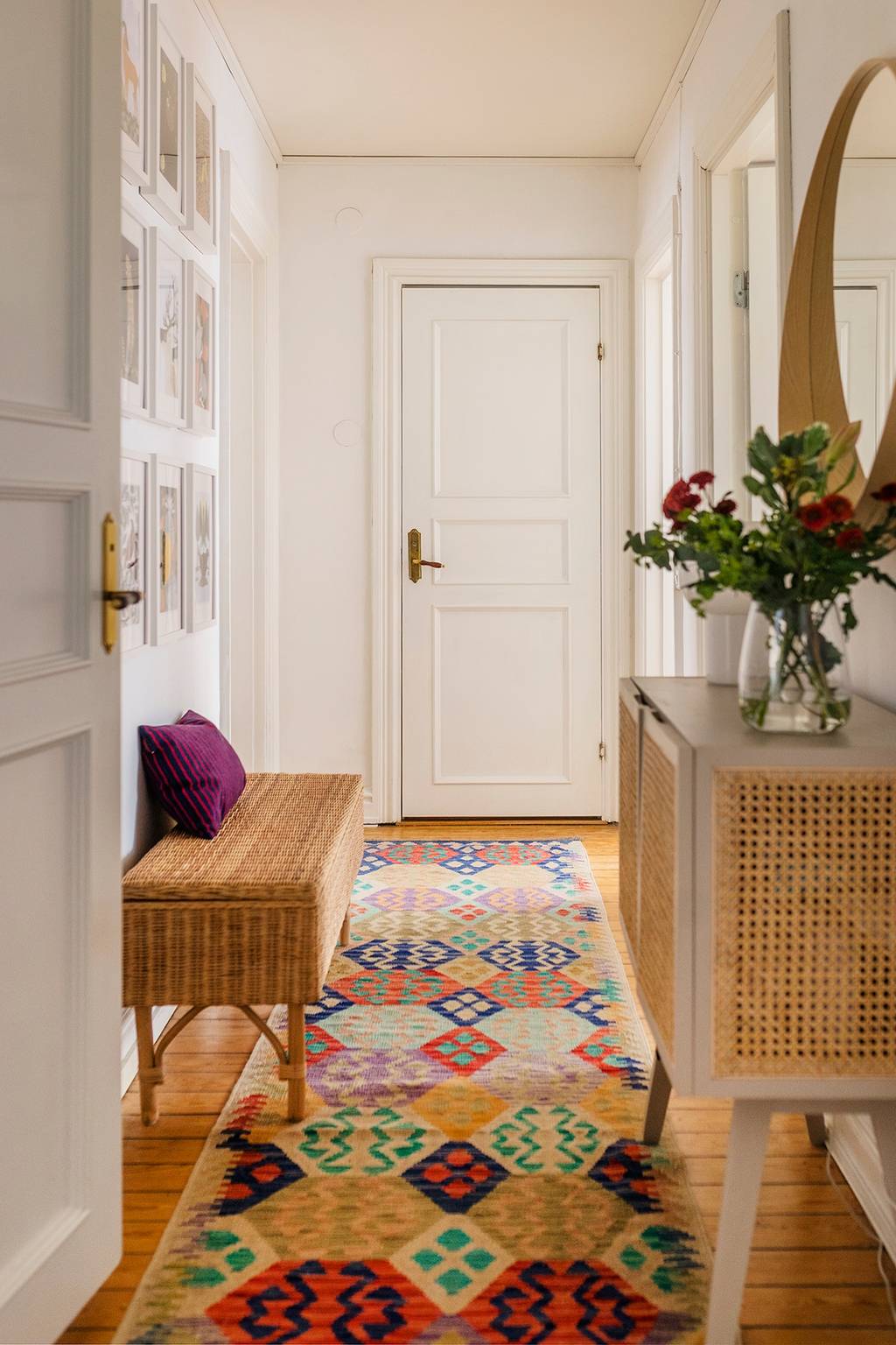 entrée avec tapis coloré entrée avec tapis coloré