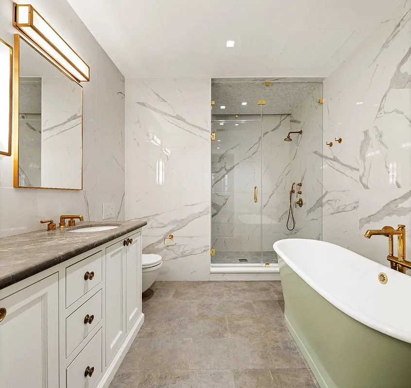 salle de bain marbre