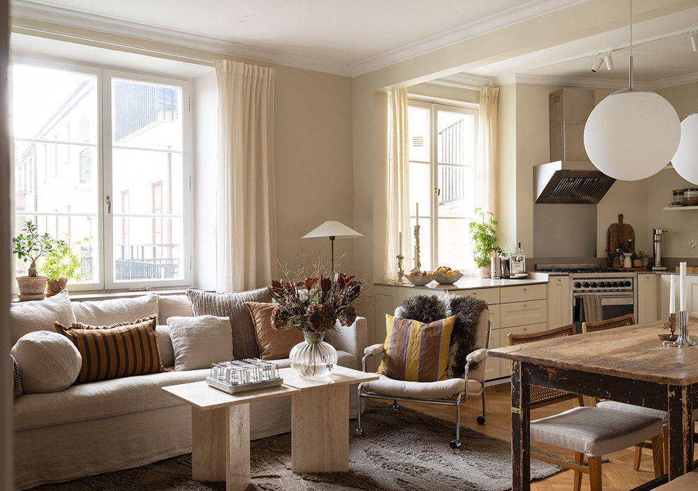 salon et cuisine ouverte décoration scandinave appartement 62m2 salon et cuisine ouverte décoration scandinave appartement 62m2