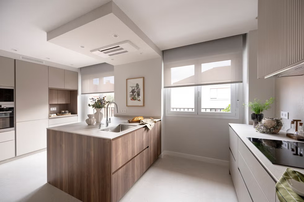 cuisine avec îlot bois décoration contemporaine cuisine avec îlot bois décoration contemporaine