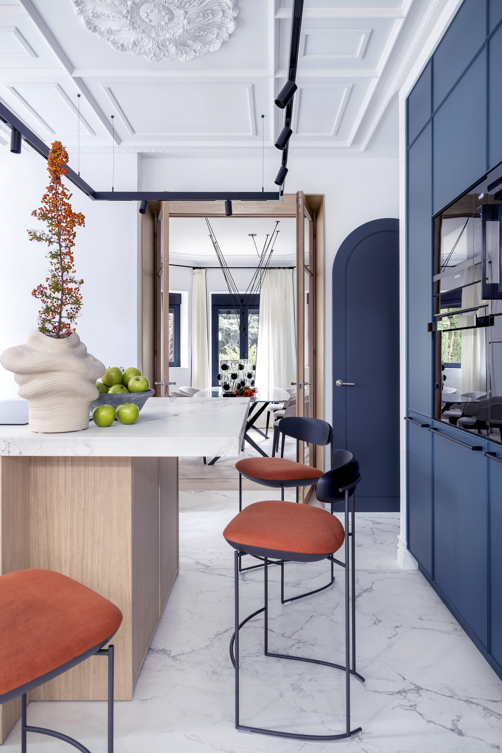 cuisine ouverture cintrée décoration contemporaine