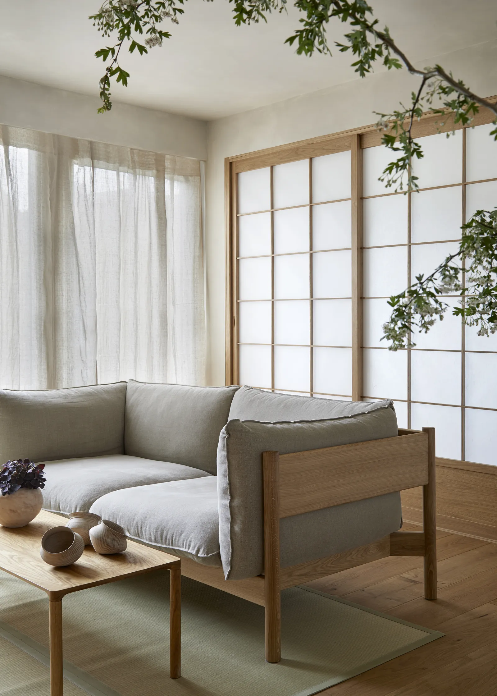 salon décoration contemporaine naturelle style Muji salon décoration contemporaine naturelle style Muji