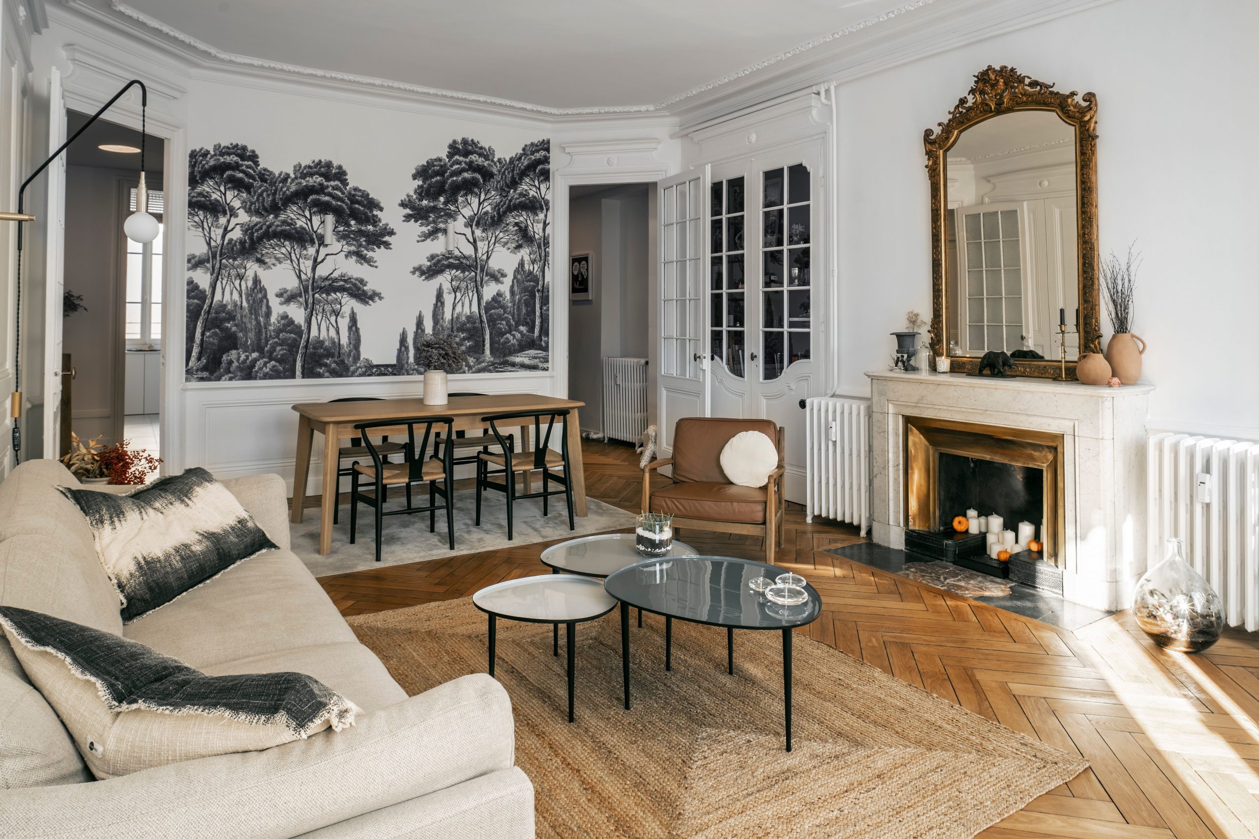 salon appartement haussmannien Lyon décoration contemporaine salon appartement haussmannien Lyon décoration contemporaine