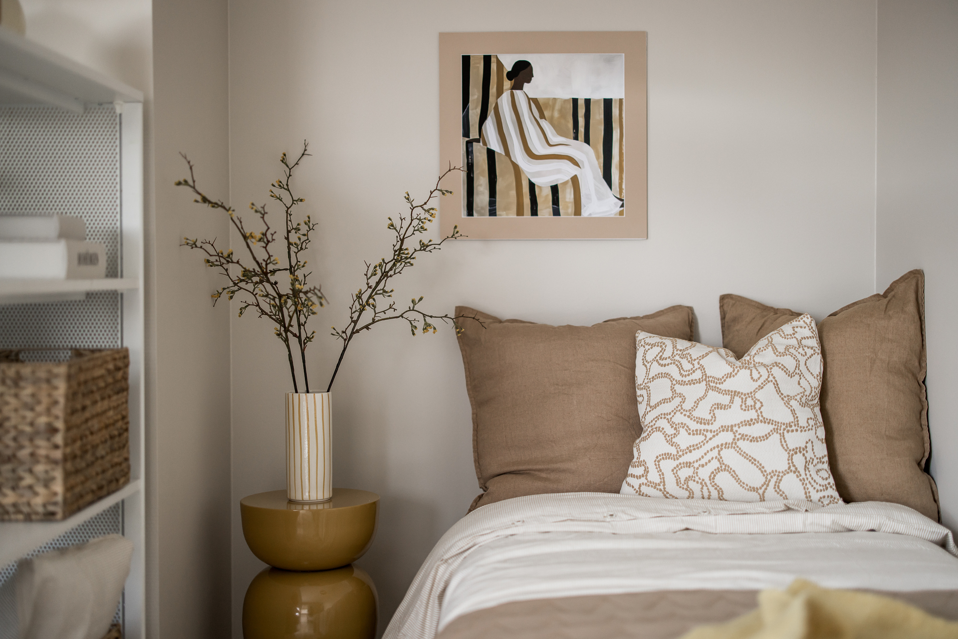 zone chambre dans alcôve studio 35m2