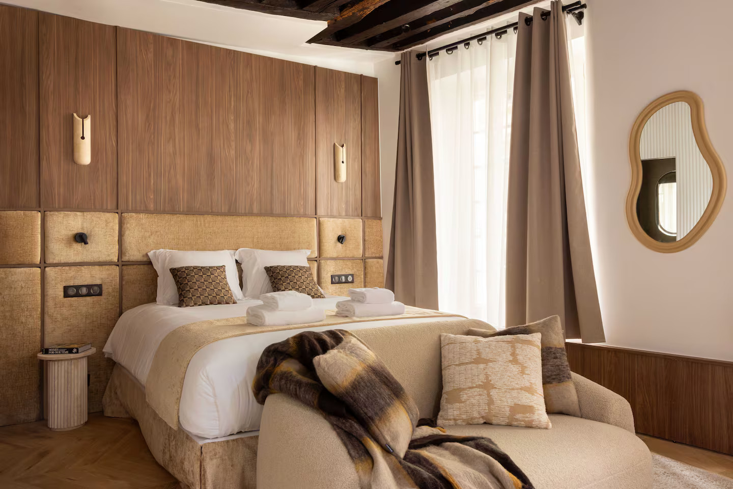 chambre et salon décoration contemporaine studio Paris 32m2